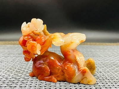 壽山石芙蓉體【陸路發-梅花鹿雕件】1