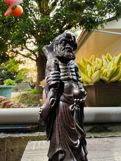 印度小葉紫檀滿金星純手工雕作品【達摩祖師】鎮宅辟邪 頂級匠藝7