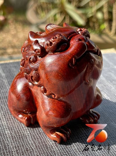 印度小葉紫檀高油密二膘料製 【Q版貔貅】7