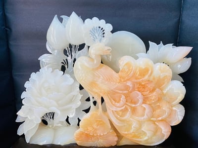 阿富汗紅花冰玉【鳳凰呈祥】2