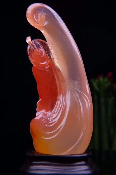 收藏級!極品水洞桃花擺件【菩提達摩】4