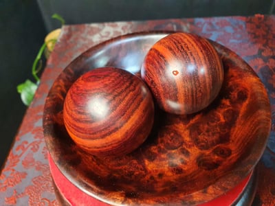 印度小葉紫檀高油高密原料 保健球【功夫球】＋海南黄花梨保健球(功夫球) 兩件優惠價128001