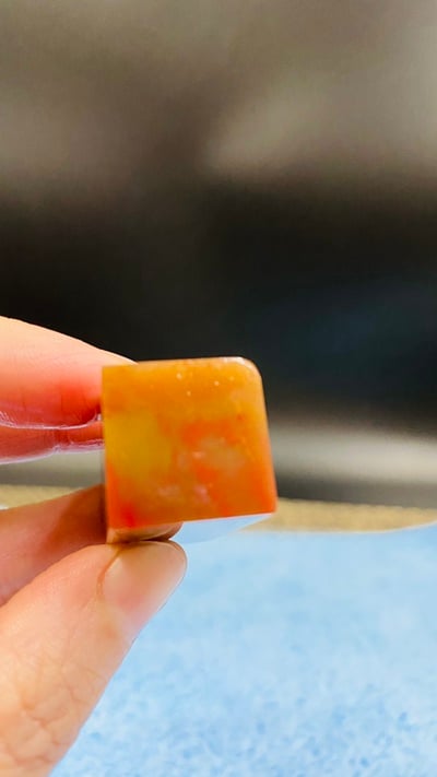 巴林牛角凍雞血石印章7