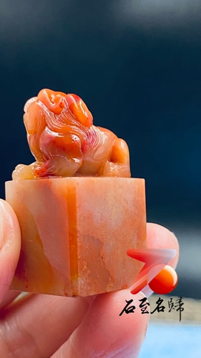 巴林芙蓉凍雞血石印章3