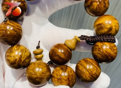 台灣現貨 實體店鋪 貴州金絲楠小葉楨楠老料極品龍膽紋20mm手珠5