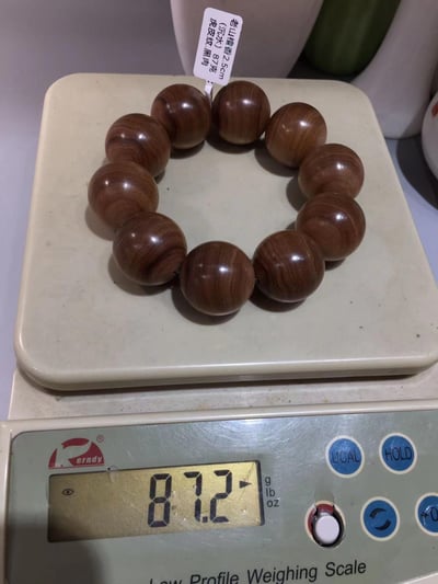 限量4條 印度老山檀香邁索爾正區虎皮紋黑油沉水 25mm手珠18