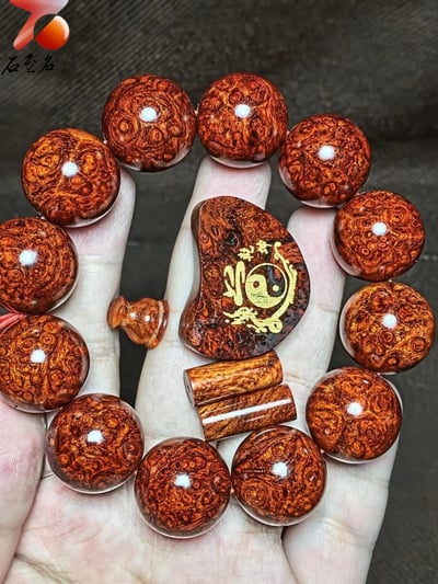 印度小葉紫檀20mm×12顆爆滿纓子瘤疤【道】3