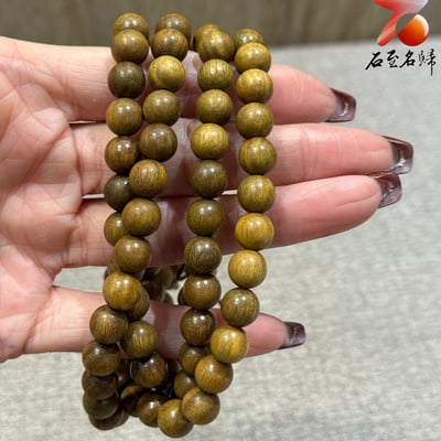 天然正宗巴拉圭綠檀秒沉級108顆手串（6/8/10mm三規格）4