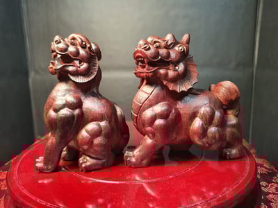 印度小葉紫檀【招財貔貅】小精品一對2