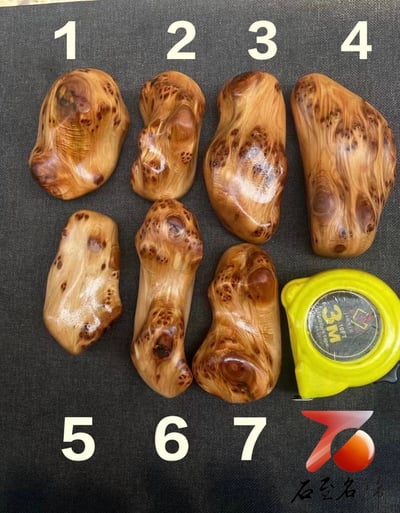 台灣現貨 實體店鋪 僅7件 每件皆獨一無二 正宗太行崖柏瘤疤隨形刮痧按摩/手把件 奶香味濃郁 油性好 過手留香6