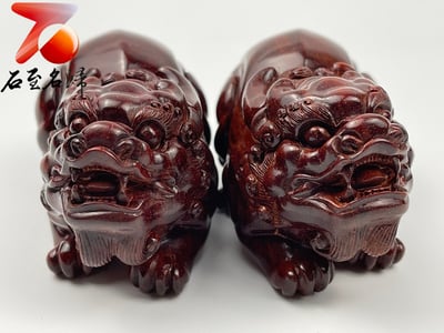 精選印度小葉紫檀二膘料【貔貅】3