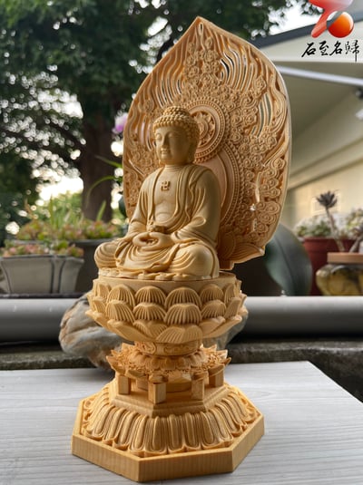 正宗加拿大檜木 慈悲守護【持蓮如來佛祖】淨化心靈的祥瑞之作2