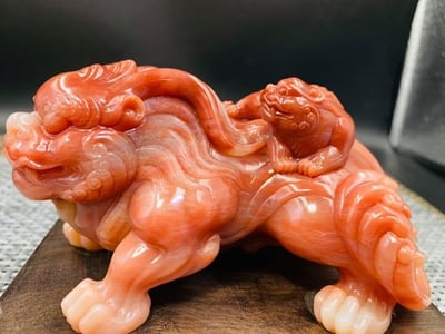 寮國頂級保利石 結晶芙蓉體帶蘿蔔絲【上古神獸】1