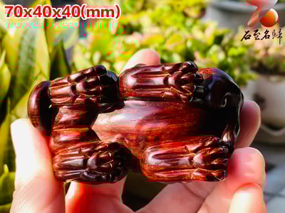 印度小葉紫檀高油密二膘料 湘工手作【瑞獸貔貅】5