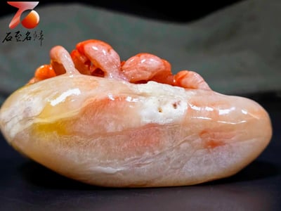 老撾高山石手工精雕 張國民老師作品【步步高升，八方來財】3