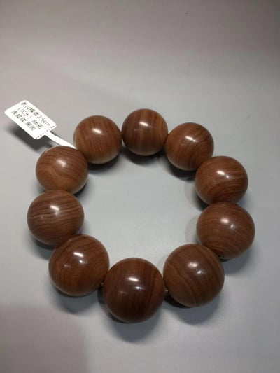 限量4條 印度老山檀香邁索爾正區虎皮紋黑油沉水 25mm手珠2