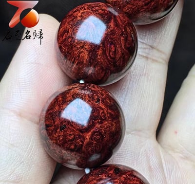 印度小葉紫檀老料 整顆瘤疤精品限量五串9