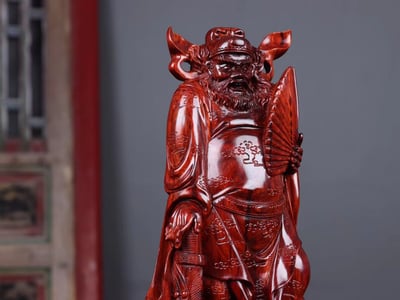 印度小葉紫檀精雕【天師鍾馗】3