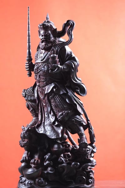 印度小葉紫檀清刀款【武財神-趙公明】3