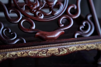 印度小葉紫檀描金製作【臨貼架】7