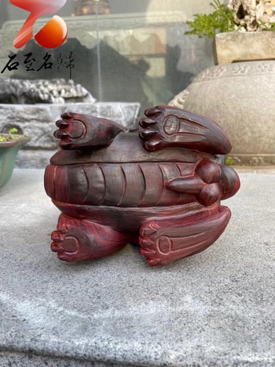 印度小葉紫檀高油密老料純手工製【如意招財貔貅】9