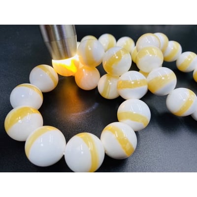 台灣現貨 頂級金絲硨磲手鍊 粒粒精選有帶金絲 開運帶財7