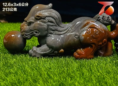 精美壽山石 老師傅手工雕刻【貔貅瑞獸】2