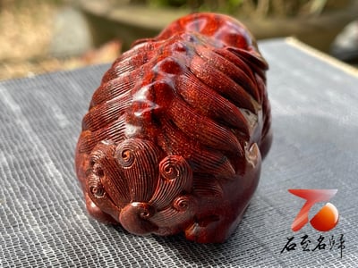 專食惡夢的瑞獸 印度小葉紫檀高油密二膘材質 湘工手作 【食夢貘】7