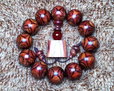 海南黃花梨野生料19.5mm手珠1