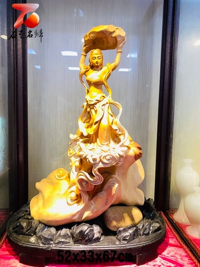 崖柏木整料雕刻【女媧補天】2