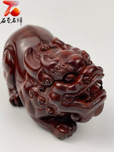 精選印度小葉紫檀二膘料【貔貅】15