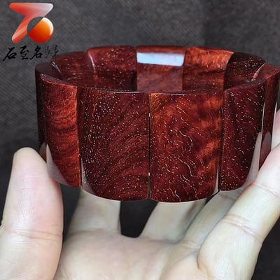 帝王之木印度小葉紫檀老料爆滿金星  高油密 玻璃底【手牌/手串】7