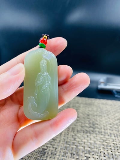 和田玉青海料【觀音牌】4