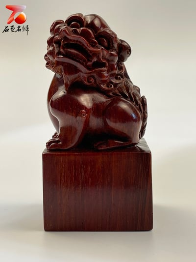 印度小葉紫檀高油密二膘料 湘工手作【獅印】1