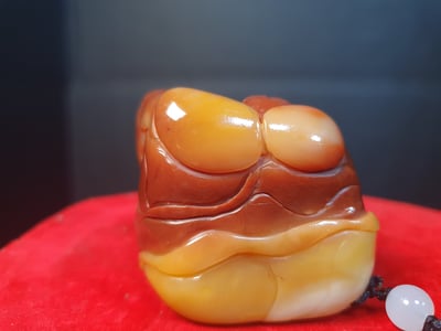 壽山石系列手把件【童子獻壽】4