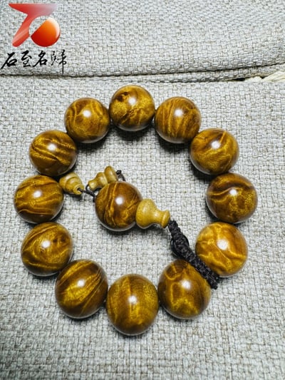 金絲楠木小葉楨楠 精品收藏【龍膽紋手串2號】5