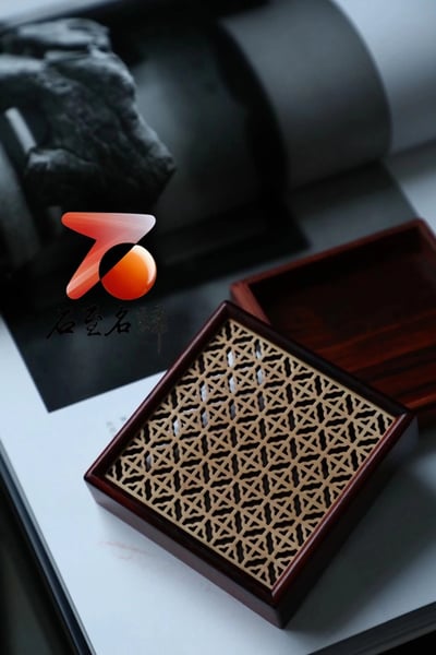 印度小葉紫檀拆房老料榫卯結構製作【香盒】2