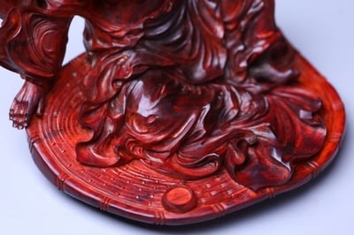 印度小葉紫檀一木手作【戲獅達摩】5