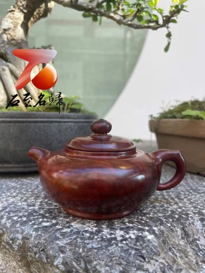 精選印度小葉紫檀高油性老料 重量393克【把把壺】4