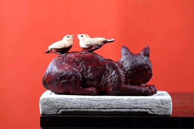 印度小葉紫檀 白皮巧雕【喜事連連】4