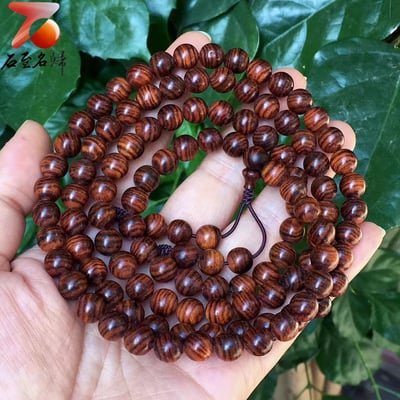 海南黃花梨老料8mm×108顆手珠3