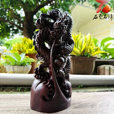 印尼黑檀木原木整料【祥龍獻珠】4