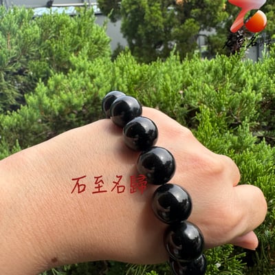 天然青玉/墨玉手珠 15/12/10/8mm手珠2