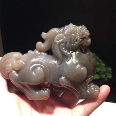 精品壽山牛角凍滿絲【招財貔貅】4