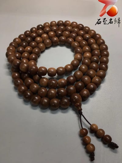 正宗印度老山檀香 虎皮紋爆黑肉九分沉 【傳世臻品老型珠】3