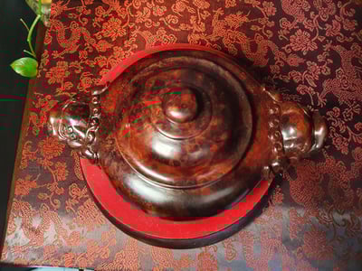 印度小葉紫檀【獸首壺】5