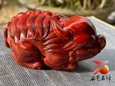 專食惡夢的瑞獸 印度小葉紫檀高油密二膘材質 湘工手作 【食夢貘】5