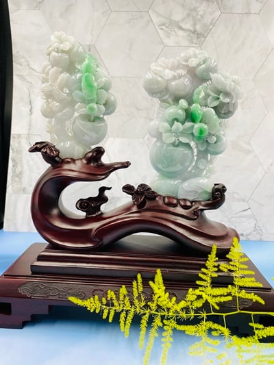 天然A貨翡翠 附收藏證書【大豐收-碩果纍纍】2