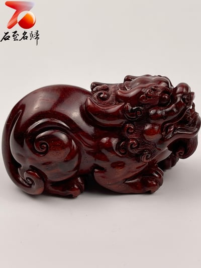 精選印度小葉紫檀二膘料【貔貅】5