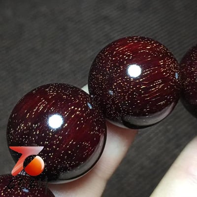 印度小葉紫檀 酒紅爆滿金星 20mm×12顆【存德】8